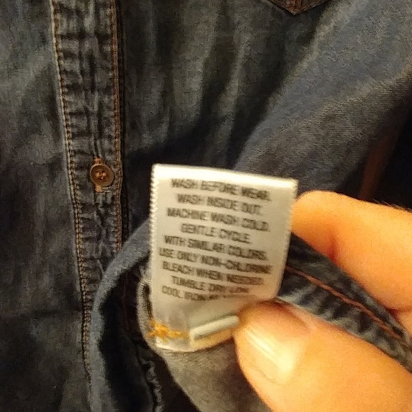 Xhilaration Denim Jean Shirt - Size XL - Picture 7 of 8